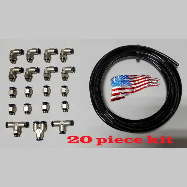 SBP Push To Connect Air Fitting Kit for Blow Off Valve Turbo Supercharger Solenoid Vacuum Block and more