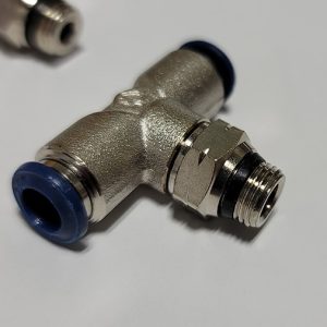 1/4" OD Tube to 1/8" NPT | M10x1.0 | Male Push to Connect T Union Fitting TEE