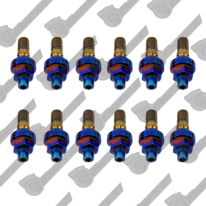 12pc Titanium Extended Exhaust Manifold Studs for BMW 325I 525I E30 E28 w/M20