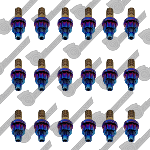SBP 18pc Titanium Exhaust Manifold Studs for BMW E36 E46 M3 Z3 E85 E86 w/ S54 Engine