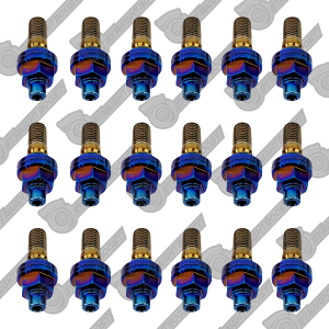 SBP 18pc Titanium Exhaust Manifold Studs for BMW E36 E46 M3 Z3 E85 E86 w/ S54 Engine