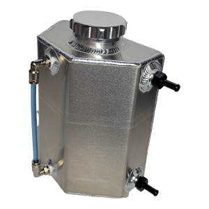 SBP Aluminum Coolant Overflow Reservoir Tank Bottle for 1984-1989 Toyota MR2 AW11 - Raw Aluminum