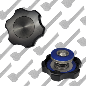 16 PSI 1.1 BAR Billet Aluminum Radiator Cap | Anodized Black | Fits Large 42mm Neck