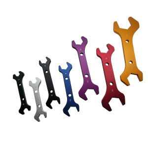 7 Piece Aluminum AN Wrench Set -3 AN to -20 AN Double End Spanner Tool Set for Hose Ends and Fittings