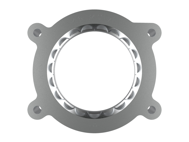 aFe 2020 Vette C8 Silver Bullet Aluminum Throttle Body Spacer Works w/ Factory Intake Only - Silver - Image 9