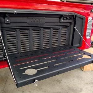DV8 Jeep JL Tailgate Mounted Table (Trail Table) - Black