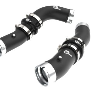 aFe 2024+ Toyota Tacoma BladeRunner 2.5in & 3in Aluminum Hot & Cold Charge Pipe Kit - Black
