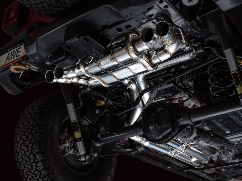 AWE 21+ Wrangler 392 Switchpath Cat-Back Exhaust- Quad BashGuards - Image 2