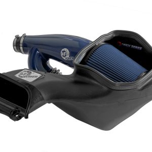 aFe 17-24 Ford F-150 Track Series Blue Kevlar Carbon Fiber C/A Intake System w/Black Pro 5R Filter