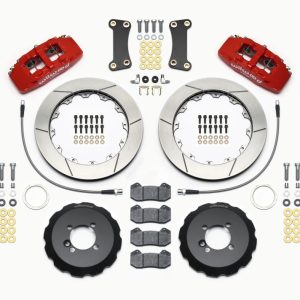 Wilwood Dynapro 6 Front Hat Kit 12.88in Red 2002-Up Mini Cooper w/ Lines