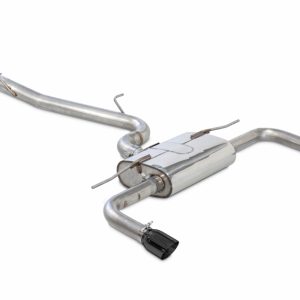 AWE Tuning Audi 8V A3 Touring Edition Exhaust - Dual Outlet Diamond Black 90 mm Tips