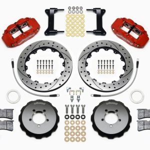 Wilwood Narrow Superlite 6R Front Hat Kit 12.88in Drill Red 2012-Up Toyota / Scion FRS w/ Lines