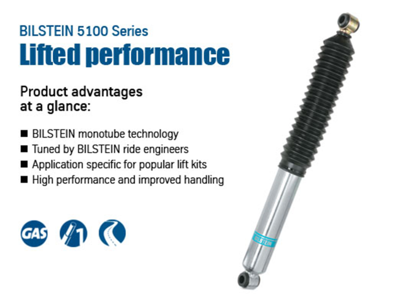 Bilstein 5100 Series 2012 GMC Sierra 1500 XFE Rear 46mm Monotube Shock Absorber - Image 3