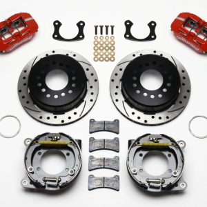 Wilwood Dynapro Low-Profile 11.00in P-Brake Kit Drill-Red Small Ford 2.50in Offset