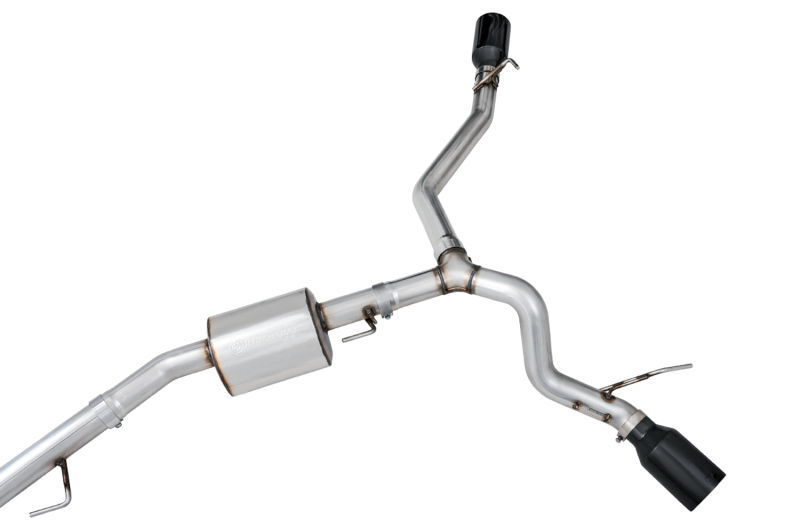 AWE Tuning 20-21 Jeep Gladiator JT 3.6L Tread Edition Cat-Back Dual Exhaust - Diamond Black Tip - Image 8