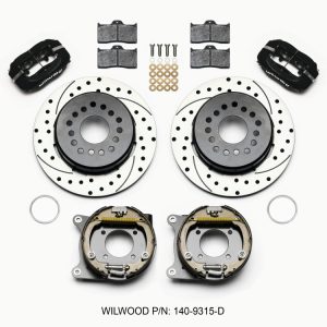 Wilwood Forged Dynalite P/S Park Brake Kit Drilled 12 Bolt 2.75in offset Staggered Shock