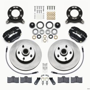 Wilwood Forged Dynalite-M Front Kit 11.30in 1 PC Rotor&Hub 1970-1973 Mustang Disc & Drum Spindle
