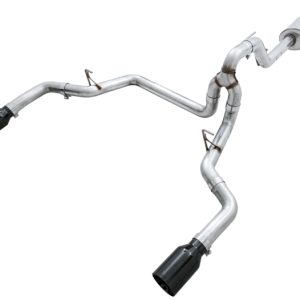 AWE Tuning 2015+ Ford F-150 0FG Dual Exit Performance Exhaust System w/5in Diamond Black Tips