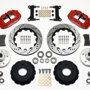 Wilwood Narrow Superlite 6R Front Hub Kit 14.00in Drill Red Chevy C-10 60-87 CPP Drop Spindle