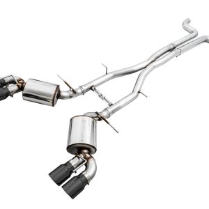 AWE Tuning 16-24 Chevy Camaro SS Non-Res Cat-Back Exhaust -Touring Edition (Quad Diamond Black Tips)