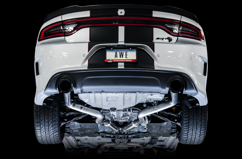 AWE Tuning 2015+ Dodge Charger 6.4L/6.2L Supercharged Track Edition Exhaust - Diamond Black Tips - Image 3