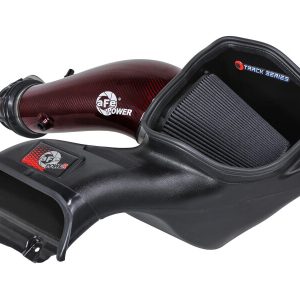 aFe 23-24 Ford F150 Raptor R Supercharged Red Carbon Track Series Air Intake w/ P5R Filter (MOQ 24)