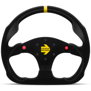 Momo MOD30 Buttons Steering Wheel 320 mm -  Black Suede/Black Spokes/1 Stripe