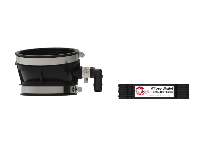 aFe 2020 Vette C8 Silver Bullet Aluminum Throttle Body Spacer / Works With Factory Intake Only - Blk - Image 5