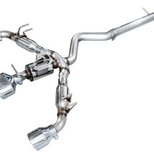 AWE 23-24 Toyota GR Corolla Track Edition Catback Exhaust - Chrome Silver Tips