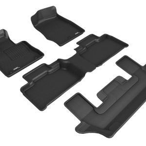 3D MAXpider 2020-2021 Ford Explorer 1st/2nd/3rd Row Floor Mats - Black