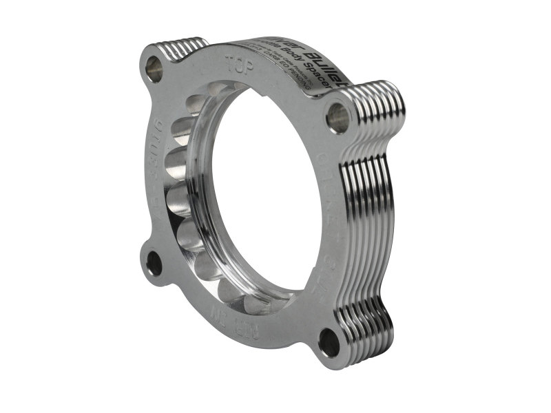 aFe 11-14 Ford Mustang/ 11-14 Ford F-150 V6 3.7L Silver Bullet Throttle Body Spacer - Silver - Image 3