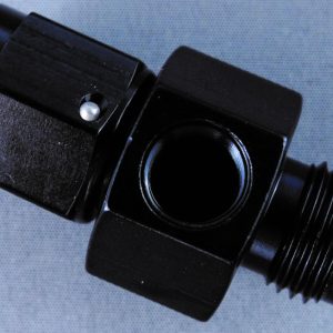 Fragola Inline Gauge Adapter -6AN Male x -6AN Fem - Black