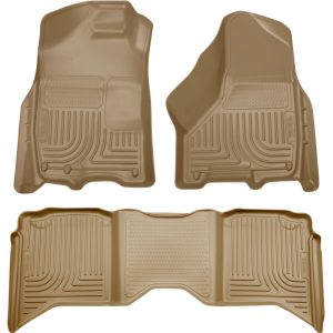 Husky Liners 2012 Dodge Ram 1500/2500/3500 Crew Cab WeatherBeater Combo Tan Floor Liners