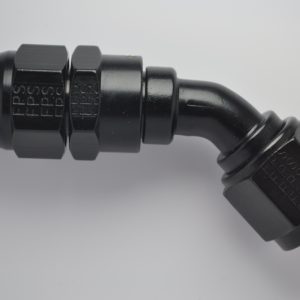 Fragola -6AN Real Street x 45 Degree Hose End Black For PTFE Hose