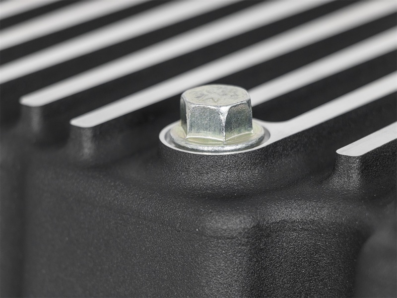 AFE Pro Series Engine Oil Pan Black w/Machined Fins; 11-16 Ford Powerstroke V8-6.7L (td) - Image 5