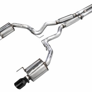 AWE 2024 Ford Mustang GT Fastback S650 RWD Touring Catback Exhaust w/ Dual Diamond Black Tips