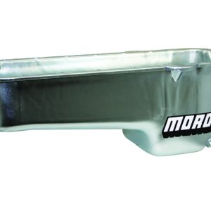 Moroso Pre-80 Chevrolet Small Block (w/Driver Side Dipstick) Wet Sump 5qt 7.5in Steel Oil Pan - Blk
