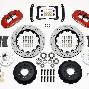 Wilwood Narrow Superlite 6R Front Hub Kit 14.00in Drill Red 79-81 Camaro