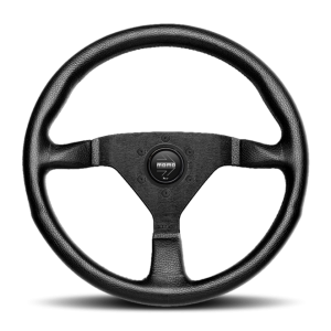 Momo Montecarlo Steering Wheel 320 mm - Black Leather/Black Stitch/Black Spokes