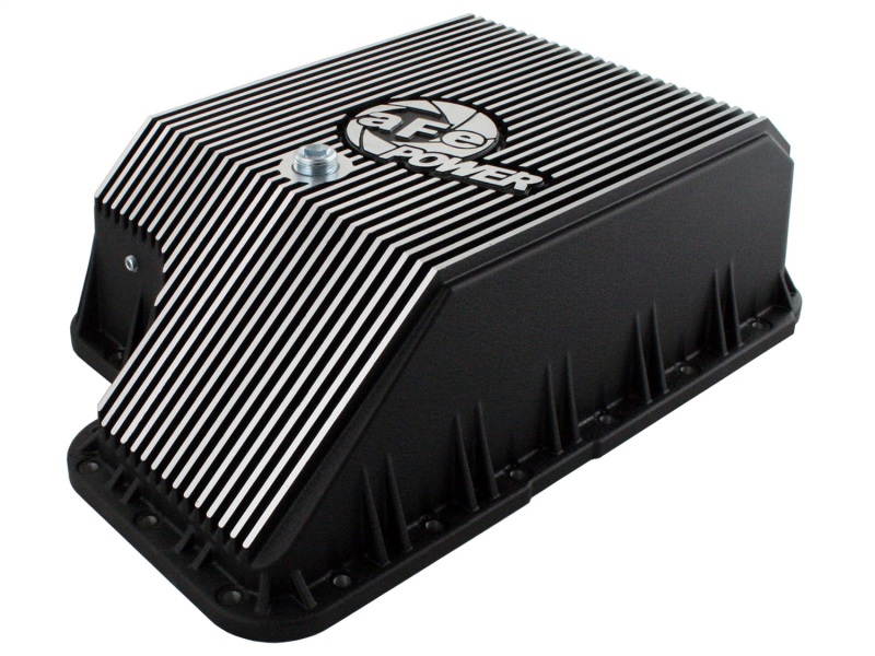 aFe Transmission Pan (Black); Ford Diesel Trucks 03-10 V8-6.0/6.4L (td) - Image 7