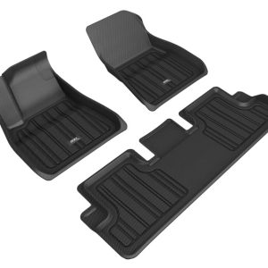 3D MAXpider 2020-2022 Tesla Model 3 Elitect 1st & 2nd Row Floormats - Black