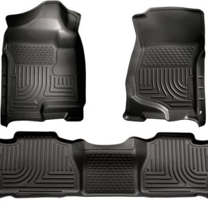 Husky Liners 07-13 GM Escalade ESV/Avalanche/Suburban WeatherBeater Black Front/2nd Row Floor Liners