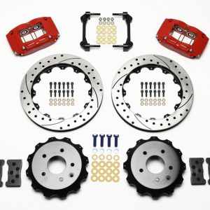 Wilwood Dynapro Radial Rear Kit 13.00in Drilled Red Nissan 350Z/Fiti G35