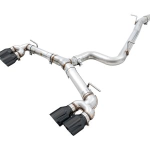 AWE Tuning 15-17 Volkswagen Golf R MK7 Track Edition Exhaust - Diamond Black Tips (102mm)