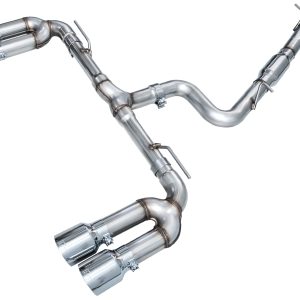 AWE 22-24 Audi 8Y S3 Track Edition Exhaust - Chrome Silver Tips