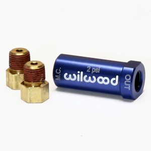 Wilwood Residual Pressure Valve - New Style w/ Fittings - 2# / Blue