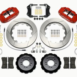 Wilwood Narrow Superlite 6R Front Hat Kit 14.00in Red 2013-Up Ford Focus ST w/ Lines