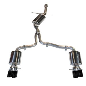 AWE Tuning Audi B8 A4 Touring Edition Exhaust - Quad Tip Diamond Black Tips - Does not fit Cabriolet