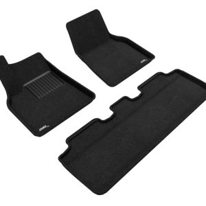3D MAXpider 21-22 Tesla Model Y Elegant 1st 2nd Row - Floor Mat Set (Black)