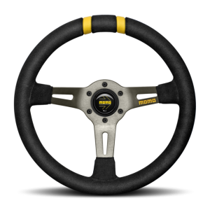 Momo MODDRIFT Steering Wheel 330 mm -  Black Suede/Anth Spokes/2 Stripes